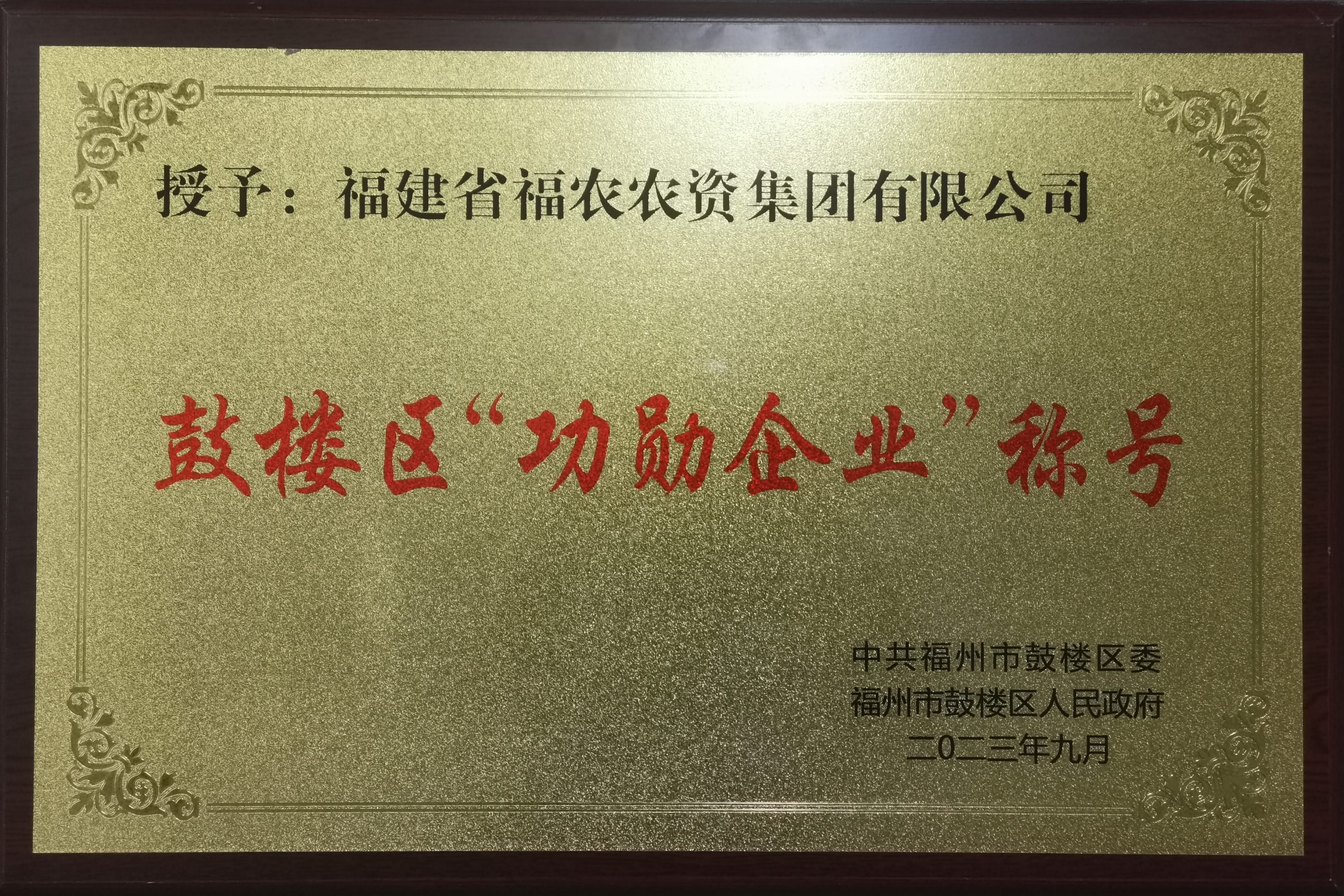 福農(nóng)集團連續(xù)六年榮獲鼓樓區(qū)功勛企業(yè)榮譽